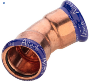 Puristuskäyrä 45° Cu Altech M-Press 35 mm S/S