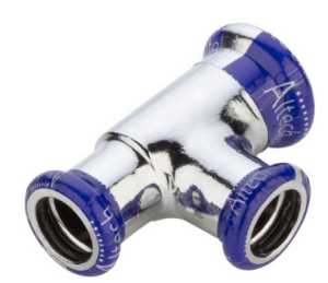 Puristus T-supistusyhde Cu Altech M-Press 15x12x12 kromi