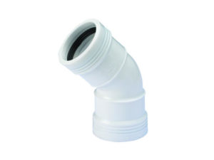 Muhvikulma 45° PP Wavin Wafix DN 32x45 valkoinen DA