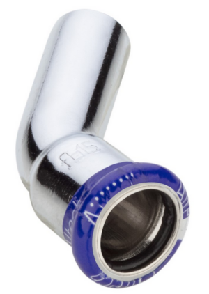 Puristuskäyrä 45° Cu Altech M-Press 12 mm S/U kromi